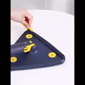 GMSHOP Triangular Mop With Scraping Strip Self Twisting Water 360 Degree Rotating Cleaning Wipe