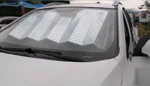 M-MALL Foldable Anti-UV Vehicle Auto Car Sunshade Sunshield 汽车防晒隔热遮阳挡加厚镭射遮阳挡隔热布前挡风玻璃汽车前挡遮阳