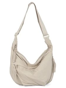 Trendy Womens Soft Cloth Shoulder Bag Solid Color Student Casual Style Big Handbags Crossbody Bags for Women Shoulder Hobos Bag