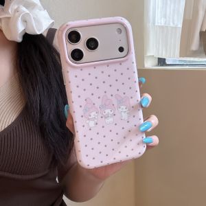 Sanrio | Pink Glitter Star My Melody Phone Case Large Window Lens Protector Shockproof Soft Protective Cover For iPhone 17 16 15 Pro Max