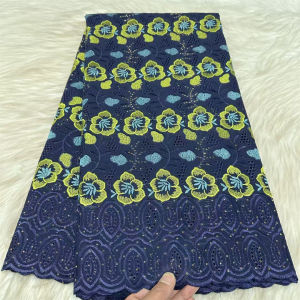 Unique Swiss Voile Lace Fabric High Quality African Cotton Stones Lace Fabric For Elegant Women Party Wedding Dress Sewing 2026
