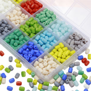 10Pcs 6x8mm Colorful Crystal Glass Faceted Cylinder Beads Charm for Earring Necklace Bracelet DIY Jewelry Making Accessories