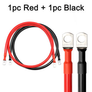 8-4 AWG Battery Inverter Cable Set with M8 Copper Lugs 20-100cm PVC Insulated Stranded Power Cable UPS Battery Connection Wiring
