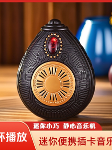 Portable Neck Strap Music Player Card Insertion Counter 24 Hour Charging Loop Home Mini Speaker Digital Display USB Powered