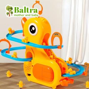 Baltra Electric Cute Cartoon Duckling Climbing Stairs Toy Rail Car Electric Slide Roller Coaster Set Perfect Gift