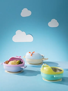 316 Stainless Steel Suction Plates for Toddlers Unspillable Baby Divided Plates Set Non-Slip Self-Feeding Training Tray Dish for 1+ Years Kids