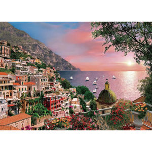 1000 Pieces Positano Amalfi Coast Jigsaw Puzzles for Adults Home Decor Games Family Fun Floor Puzzles Educational Toys