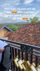 Kaos kaki Anak Sekolah anti slip | Kaos kaki Antislip sekolah putih telapak hitam dan hitam polos bahan tebal sd smp sma Fashion