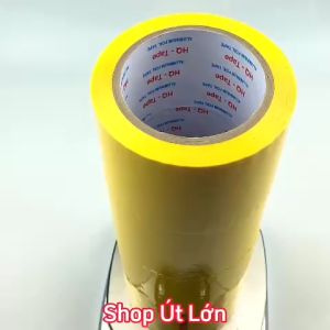 Băng keo màu vàng OPP rộng 7cm dài 75 mét lõi giấy 3mm 1 cây 4 cuộn giá tại xưởng