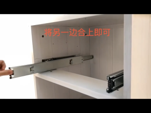 1 Pair Roller Guide Drawer Guide For Kitchen 15 inch Three-compartment Sliding Rail Track For Cabine