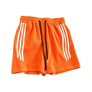 ZHUOCAN | Bright Orange Dragon Scale Stripe Summer Lightweight Breathable Sport Shorts