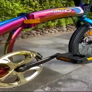 Sepeda Lipat 20 inch MCC BIKE Rainbow 7 Speed rem cakram depan belakang velg tinggi