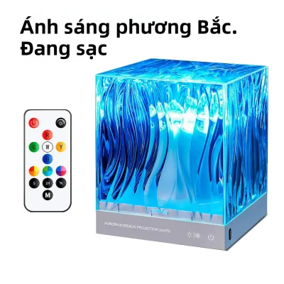 Đèn Chiếu Cực Quang Aurora Đèn Trần Đêm Đầy Sao Không Khí Đại Dương Món Quà Sáng Tạo Cho Phòng Ngủ Trang Trí Nhà Hàng Đèn Ngủ Hình Chữ Nhật ABS Cảm Ứng