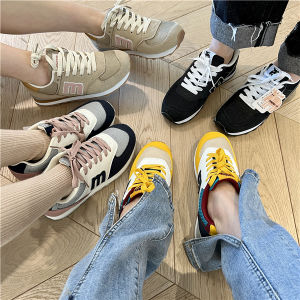 Casual Womens Sneakers with Retro Color Block Design and Low Heel by Mozzarella Super Lightweight Ideal for Daily Wear
