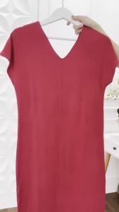 Dress spandex baju midi rayon spandex casual tebal tidak nerawang