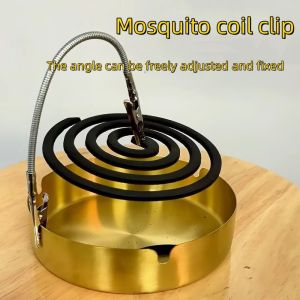 3/6pcs double headed metal clip crocodile mosquito coil clip bendable advertising label clip clip for Aromatic metal clip