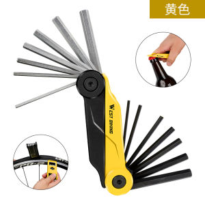 เครื่องมือซ่อมจักรยานปั่นจักรยานปั่นจักรยานปั่นจักรยานอเนกประสงค์ประแจหกเหลี่ยมภายในชุดไขควงพับได้อุปกรณ์ซ่อมถอดชิ้นส่วน