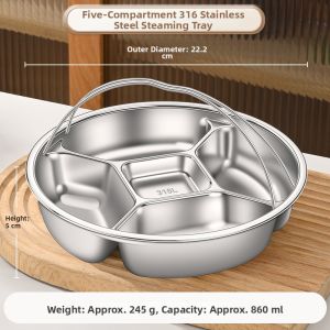 BOMANSI | BPA Free 316 Stainless Steel Multi-compartment Steaming Tray For Baby Food