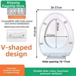 TEKANAI | Slow Close Thickened U-shaped Toilet Seat Cover for Old-style