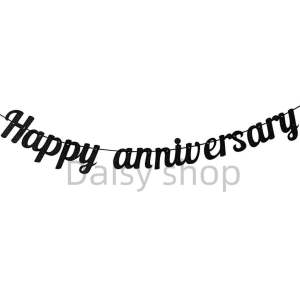 🇹🇭พร้อมส่งจากร้านไทย 💖 ป้ายครบรอบ Happy Anniversary ธงวันครบรอบ