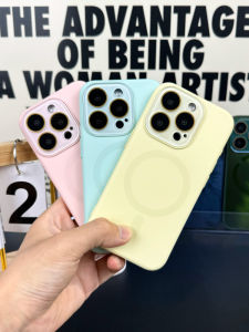 Liquid Silicone Phone Case for  16 17Air 15Pro Magnetic Absorption Charging Soft Case 14Plus Full Cover Precision Hole Lens Film 13Promax