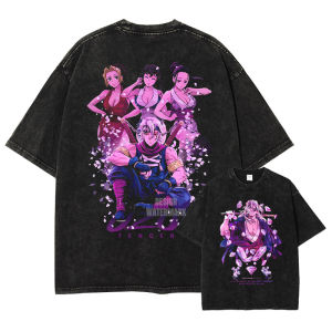 Bandai | Bandai Anime K-Kimetsu No Y-Yaiba T Shirt Vintage Washed D-Demon S-Slayer T-shirts Retro Uzui Tengen Tops Tees Man
