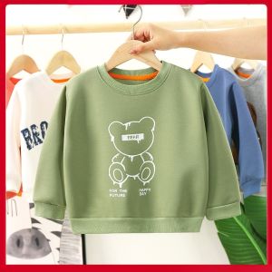 Long Sleeve Childrens Hoodie Outfit Bottoming Shirt for Boys And Girls Autumn New Style Korean Style Letter Pattern Baby Clothes