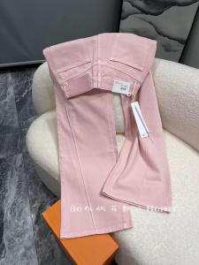 High Waist Loose Fit Pink Wide Leg Jeans Long Pants Spring New Style FLOWER CASKET Denim High Waist Temperature Regulation