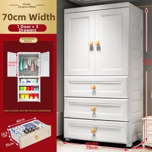 Plastic Double Door Hanging Storage Cabinet
