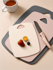 ชุดโต๊ะหินเชื่อมสามชิ้นสำหรับเด็ก แผ่นรองผักผลไม้พลาสติกหนาสำหรับใช้ในบ้านในครัว หน้าตัดสองด้าน