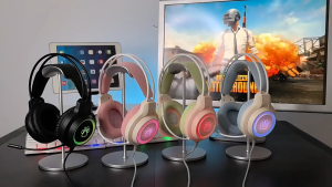 Tai Nghe Gaming SY-G35 Tai Mèo Có Dây 2M Micro Lọc Tàu Âm Thanh HD Đèn RGB LED 40mm ABS Da Mềm Mịn