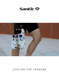 Santic ผู้ชาย รองเท้าปั่น จักรยานสำหรับ ผู้หญิง รองเท้า ถนน ระบายอากาศ ป้องกันการ ลื่น ไถลว์ พิมพ์ ล็อค จักรยาน รองเท้า ผ้า บริหาร สำหรับ ผู้ชาย ผู้หญิง