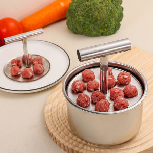 6/12 Hole Manual Meatball Machine Multifunctional Stainless Steel Meat Maker Home Kitchen Meatball Mold Meatball Making Set
