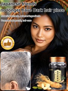 【No More Gray Hair】Black Hair Growth Supplement Plant Extract Prevents Gray Hair Natural Hair Growth Supplement
