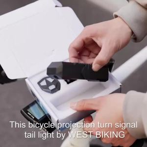 West Biking | WEST BIKING Bicycle Turn Signal Taillight Wireless Remote Red/Yellow High-Visibility Bike Rear Light ABS 6 Modes Bike Taillight