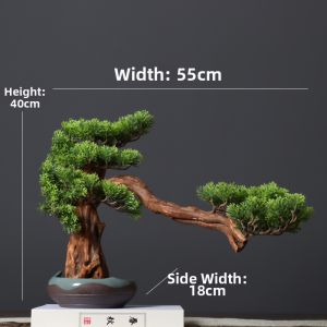 Chinese Style Artificial Welcome Pine Plant Ornament