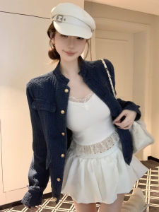 CHOUXIE | Áo Khoác Ngắn Jean Xanh Thời Trang Mùa Thu