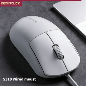 NexusClick Ergonomic Business Wired Optical Mouse Neutral Shape USB Computer Mice for Office Desktop Laptop Gaming Daily Home
