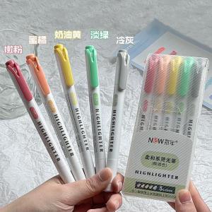 Candy Color Double-Headed Highlighter Marker Pen Fluorescent Pen for Students Business Supplies Stationery Culture Goods
