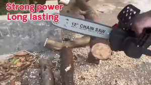 （COD）12 inch Chainsaw Cordless Electric Chainsaw Battery Rechargeable Electric ​Portable Chain Saw Wood Cutter Wood Fast Cutting Machine Handheld Chainsaw（Wired/Wireless）