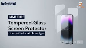 INIAJA - Tempered Glass Bening iPhone 11 11 Pro 11 Pro Max XR Xs Max Xs X 8 8 Plus 7 7 Plus 6 6 Plus 6s 6s Plus SE 2022 SE 2020 Anti Gores Clear TG Full Cover Pelindung layar Full Screen