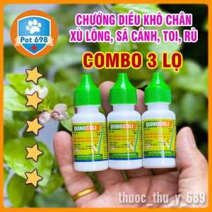 Combo 3 chai 10ml QUINOCOLI Chữa bệnh đường tiêu hóa chuyên dùng cho Gà đá chim cảnh PET-698