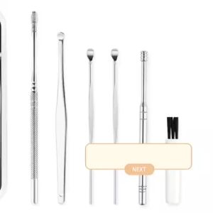 Bộ Dụng Cụ Ngoáy Tai Lấy Ráy Tai Massage Tai Inox 7 Món