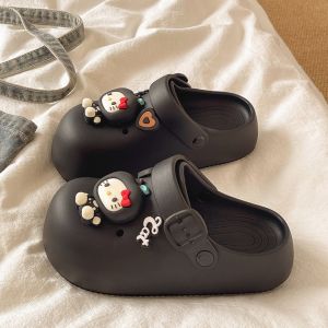 Cute Kt Cat Pattern Non-slip Platform Clog Sandals