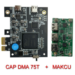 บอร์ด Cap DMA 75t Card/ FPGA DMA บอร์ด Cap 75T DMA Card สำหรับการเข้าถึงหน่วยความจำโดยตรง + บอร์ดพัฒนา Arduino MAKCU ESP32-S3