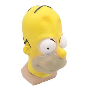 Simpsons Latex Mask Party Costume Performance Prop Dance Party Halloween Accessory raqOwLb