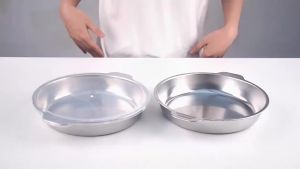 Round Stainless Steel Food Storage Container With Lid Grade- Airtight Tray For Leftovers Snack Box Refrigerator Kitchen Tool