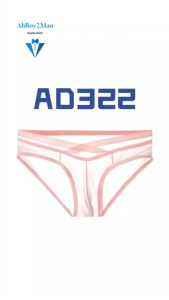 Mens Brief: Nylon See Through Thin Mesh Brief with Front Waist Strap (AD322)