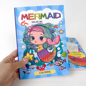 Little Mermaid Graffiti DIY Drawing Book Princess Painting Album Kindergarten Cartoon Sticker Coloring Card Learning Drawing Book