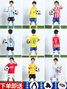 Childrens Football Uniform Set Summer Training Kit Kindergarten Girls Primary School Team Jersey Clothing Football Gear